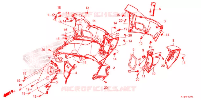 PROTEGE JAMBES Honda SCOOTER 160 PCX 2021  WW150AM