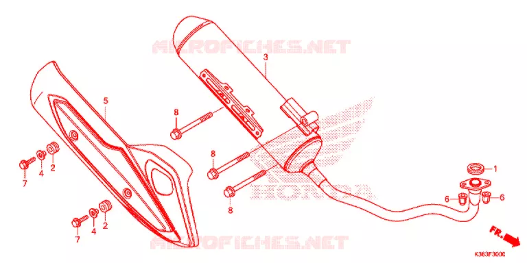 SILENCIEUX D'ECHAPPEMENT Honda SCOOTER 150 PCX 2017  WW150H