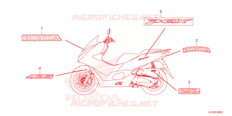 AUTOCOLLANTS Honda SCOOTER 150 PCX 2021  WW150M
