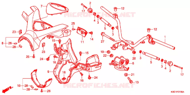 GUIDON - CARENAGE Honda MOTO 125 CUB 2020  C125K