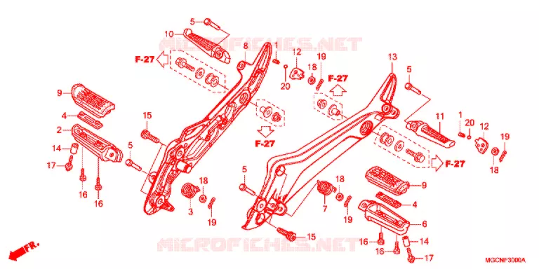 REPOSE PIED Honda MOTO 1100 CB 2021  CB1100NADL