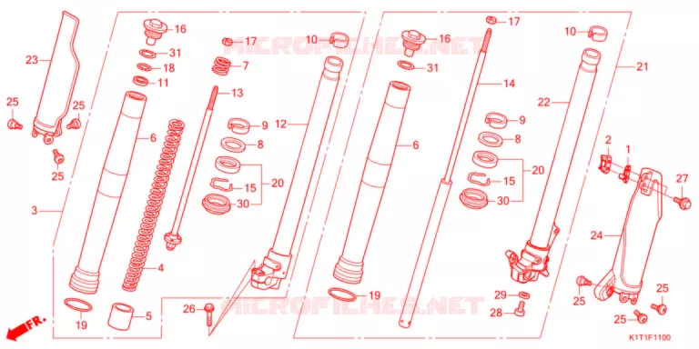 FOURCHE Honda MOTO 250 CRF 2021  CRF250LAM