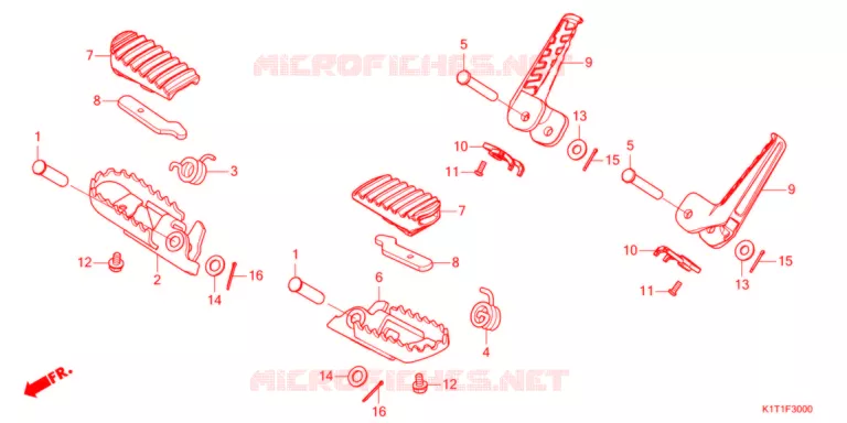 REPOSE PIED Honda MOTO 250 CRF 2022  CRF250LDAM