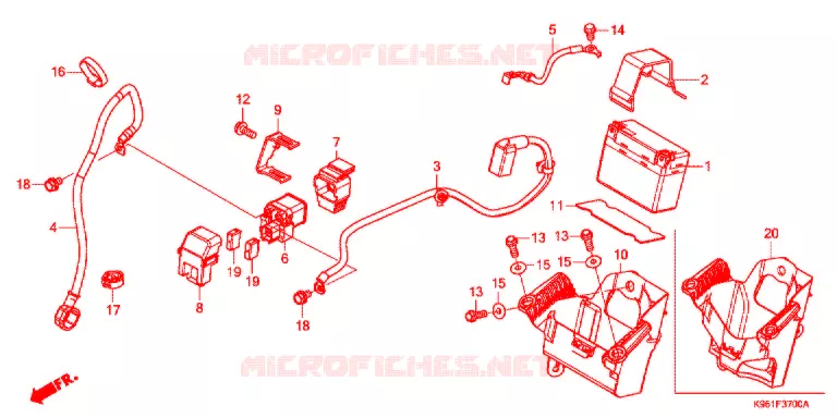 BATTERIE Honda MOTO 250 CRF 2021  CRF250RL