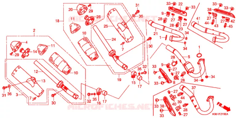SILENCIEUX D'ECHAPPEMENT Honda MOTO 250 CRF 2021  CRF250RL