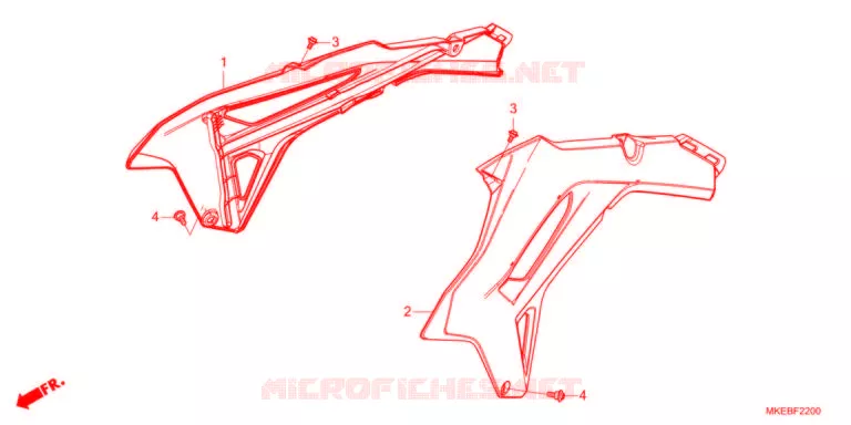 BOUCLIER DE RADIATEUR (CRF450R) Honda MOTO 450 CRF 2021  CRF450RM