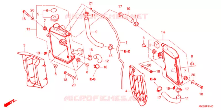 RADIATEUR Honda MOTO 450 CRF 2021  CRF450RXM