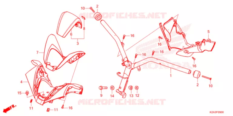 GUIDON - CARENAGE Honda SCOOTER 250 FORZA 2022  NSS250AM