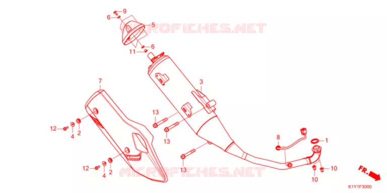 SILENCIEUX D'ECHAPPEMENT Honda SCOOTER 125 PCX 2021  WW125AM