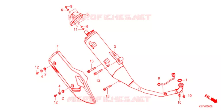 SILENCIEUX D'ECHAPPEMENT Honda SCOOTER 125 PCX 2021  WW125HVM