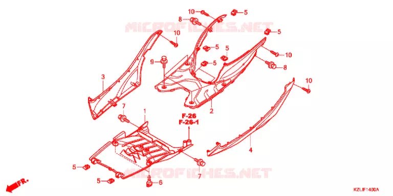 MARCHE PIEDS Honda SCOOTER 110 SPACY 2012  NSC110CC