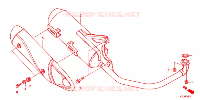 SILENCIEUX D'ECHAPPEMENT Honda SCOOTER 110 SPACY 2014  NSC110CC