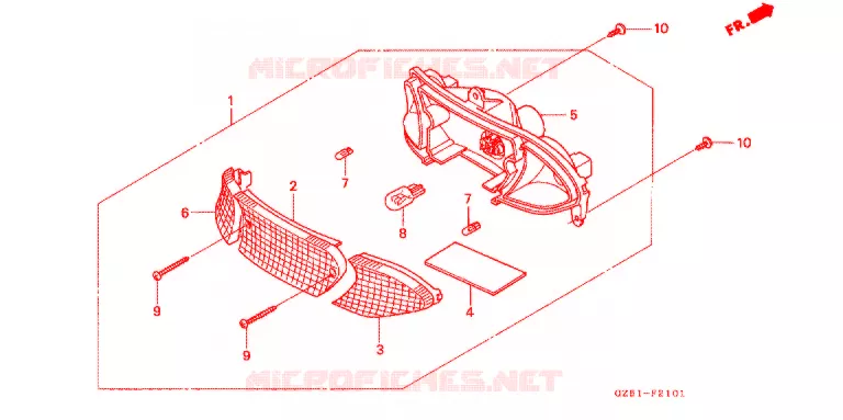 FEUX COMBINES ARRIERE (SZ50P/R/T) Honda SCOOTER 50 TACT 1996  SZ50T_II