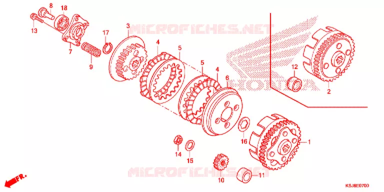 EMBRAYAGE Honda MOTO 100 CRF 2012  CRF100FC