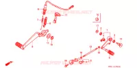 PEDALE pour Honda CB 400 SUPER FOUR RED de 1996