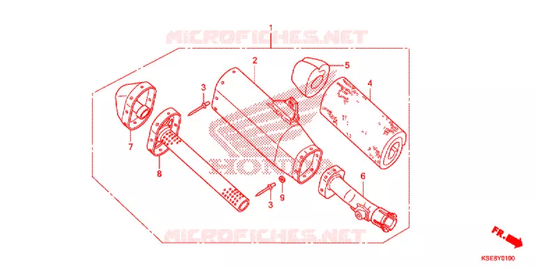 SILENCIEUX D'ECHAPPEMENT Honda MOTO 150 CRF 2017  CRF150RBH