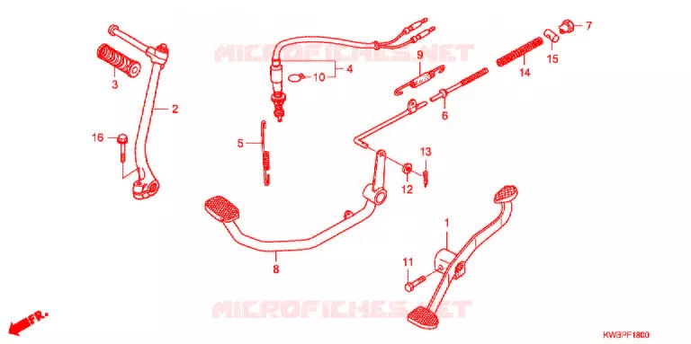 PEDALE - KICK Honda MOTO 110 WAVE 2011  AFP110CSA