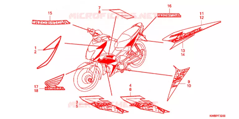 MARQUE/RAYURE (AFP110SA/AFP110CSA) Honda MOTO 110 WAVE 2010  AFP110SA