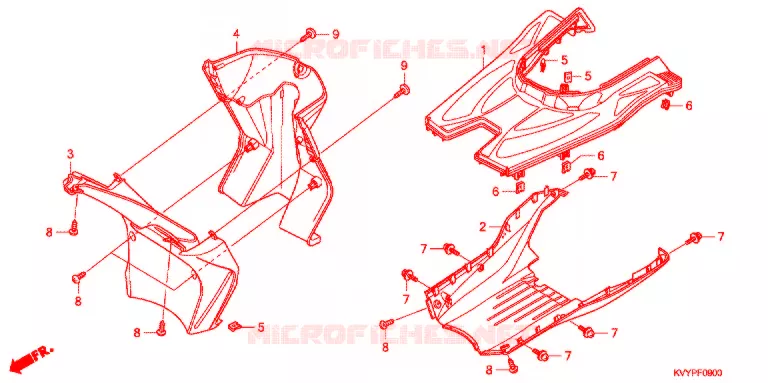 MARCHE PIEDS Honda SCOOTER 110 BEAT 2010  ANC110CBP9