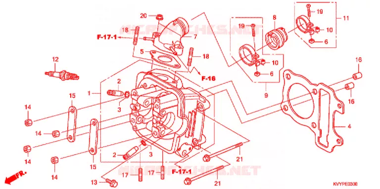 CULASSE Honda SCOOTER 110 BEAT 2012  ACC110CSC