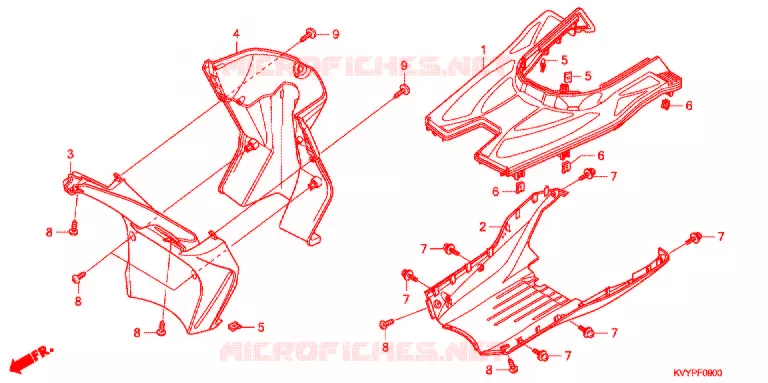MARCHE PIEDS Honda SCOOTER 110 BEAT 2010  ANC110CSP9