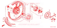 ROUE ARRIERE pour Honda WAVE 100 de 2006