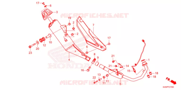 SILENCIEUX D'ECHAPPEMENT Honda MOTO 150 CBR 2021  CBR150RAM
