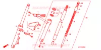 FOURCHE pour Honda XRM 110 ELECTRIC START de 2002