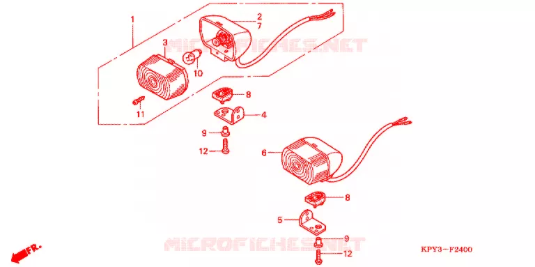 CLIGNOTANT AVANT Honda MOTO 110 XRM 2004  CFT110M3