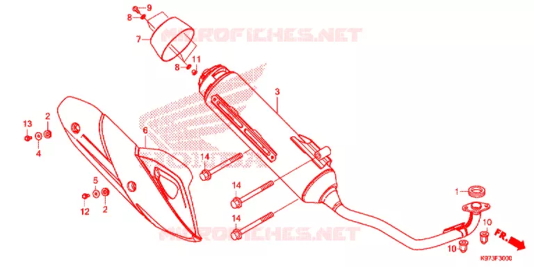 SILENCIEUX D'ECHAPPEMENT Honda SCOOTER 150 PCX 2018  WW150J
