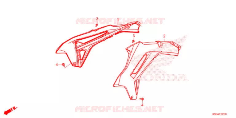 BOUCLIER DE RADIATEUR (CRF250R) Honda MOTO 250 CRF 2022  CRF250RN