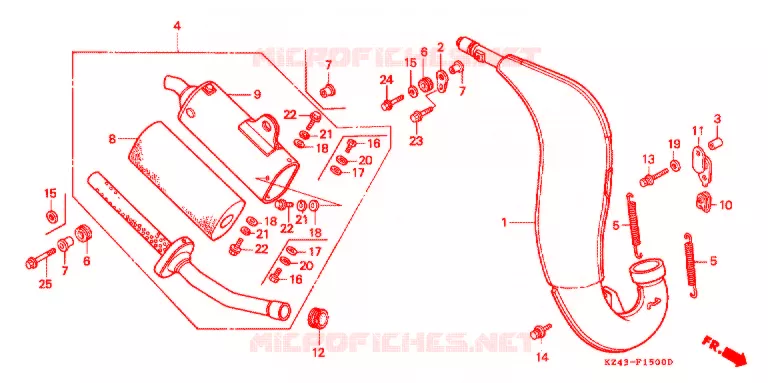 ECHAPPEMENT Honda MOTO 125 CR 1994  CR125RR