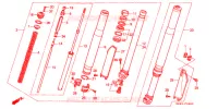 FOURCHE pour Honda CR 125 R de 1994