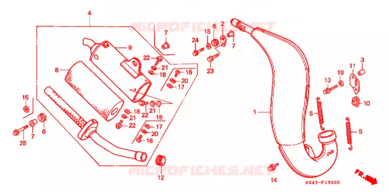 ECHAPPEMENT Honda MOTO 125 CR 1994  CR125RR