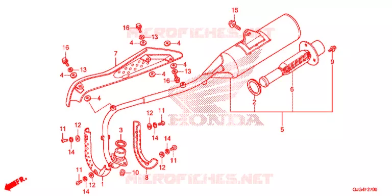 SILENCIEUX D'ECHAPPEMENT Honda MOTO 50 CRF 2022  CRF50FN