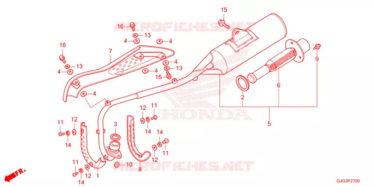 SILENCIEUX D'ECHAPPEMENT Honda MOTO 50 CRF 2022  CRF50FN