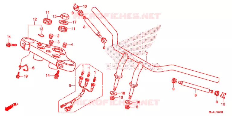 GUIDON Honda MOTO 750 SHADOW 2022  VT750C2BN