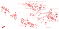 REPOSE PIED pour Honda XL 250 DEGREE OVER SPEED de 1994