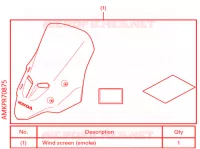 PARE BRISE (FUME) pour Honda CB 500 X de 2023