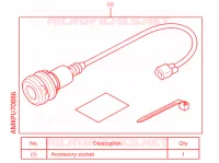 PRISE ACCESSOIRES 12V pour Honda CB 500 X de 2023