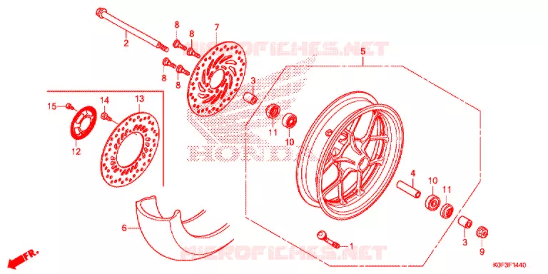 ROUE AVANT Honda MOTO 125 MONKEY 2021  Z125MAL