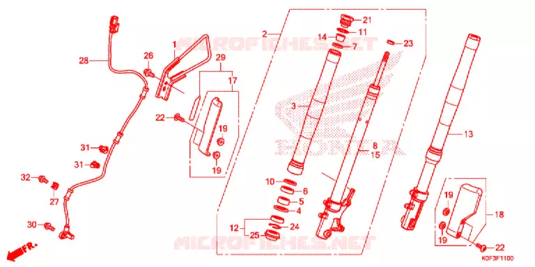 FOURCHE Honda MOTO 125 MONKEY 2021  Z125MAL
