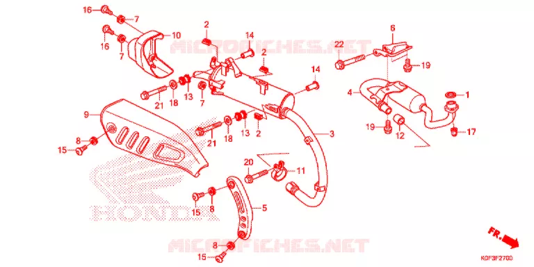 SILENCIEUX D'ECHAPPEMENT Honda MOTO 125 MONKEY 2020  Z125MAL