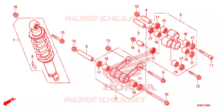 AMORTISSEUR ARRIERE Honda MOTO 125 CRF 2021  CRF125FM