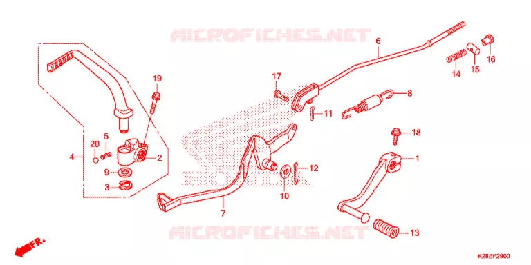 PEDALE Honda MOTO 125 CRF 2021  CRF125FM