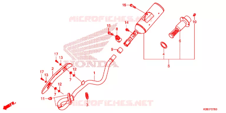 SILENCIEUX D'ECHAPPEMENT Honda MOTO 125 CRF 2021  CRF125FM