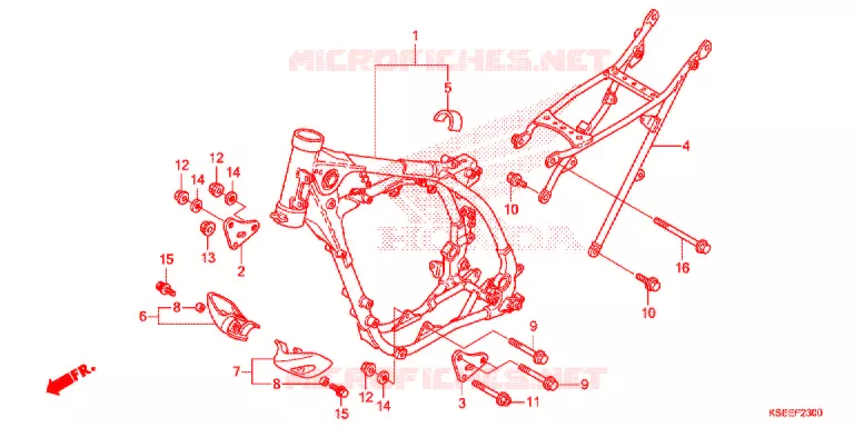 CADRE Honda MOTO 150 CRF 2019  CRF150RBK