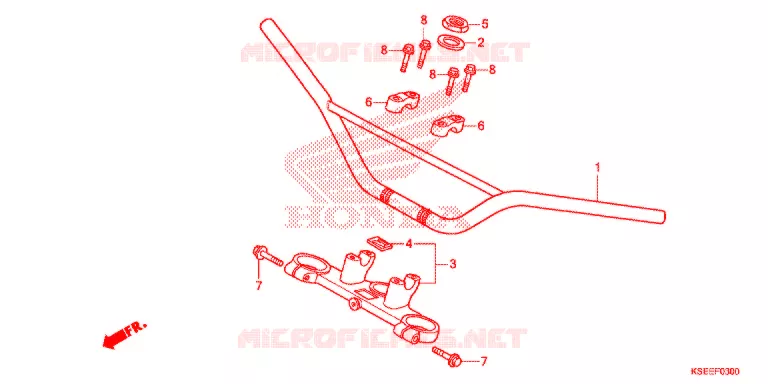 GUIDON - TE DE FOURCHE Honda MOTO 150 CRF 2019  CRF150RBK