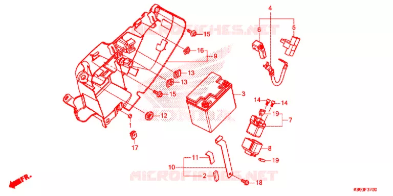 BATTERIE Honda MOTO 250 CRF 2021  CRF250FM_U