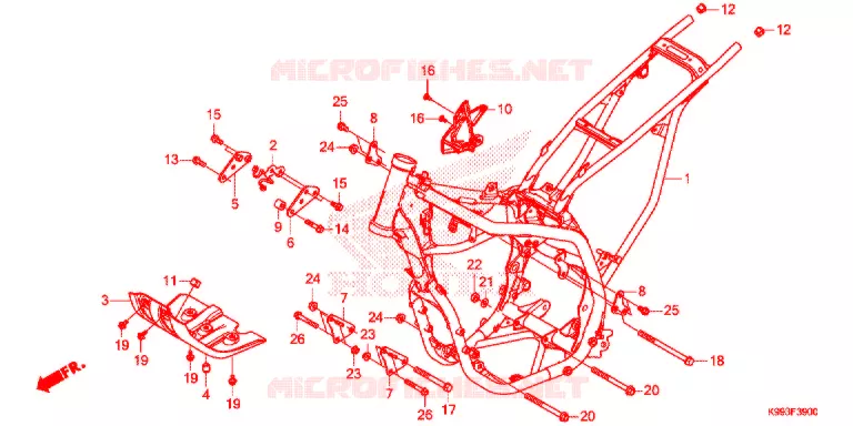 CADRE Honda MOTO 250 CRF 2021  CRF250FM